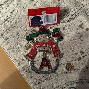 Nwt Christmas initial A ornament